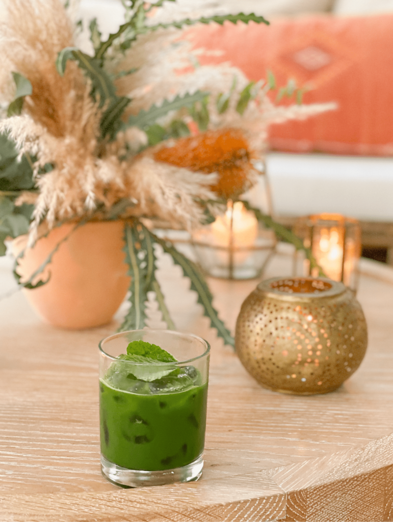 Sparkling Fresh Matcha Cocktail | Shayna's Kitchen