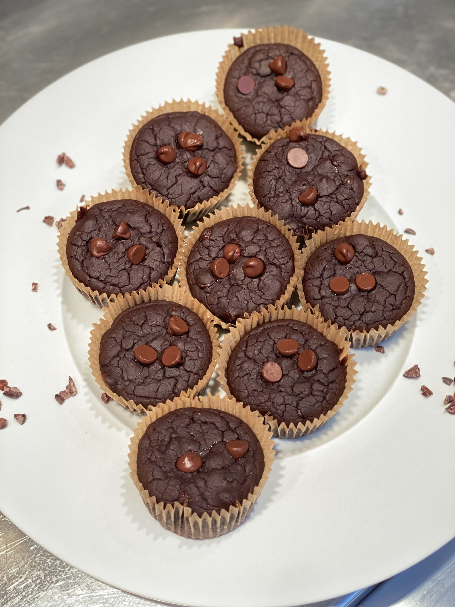 Flourless Black Bean Brownie Muffins