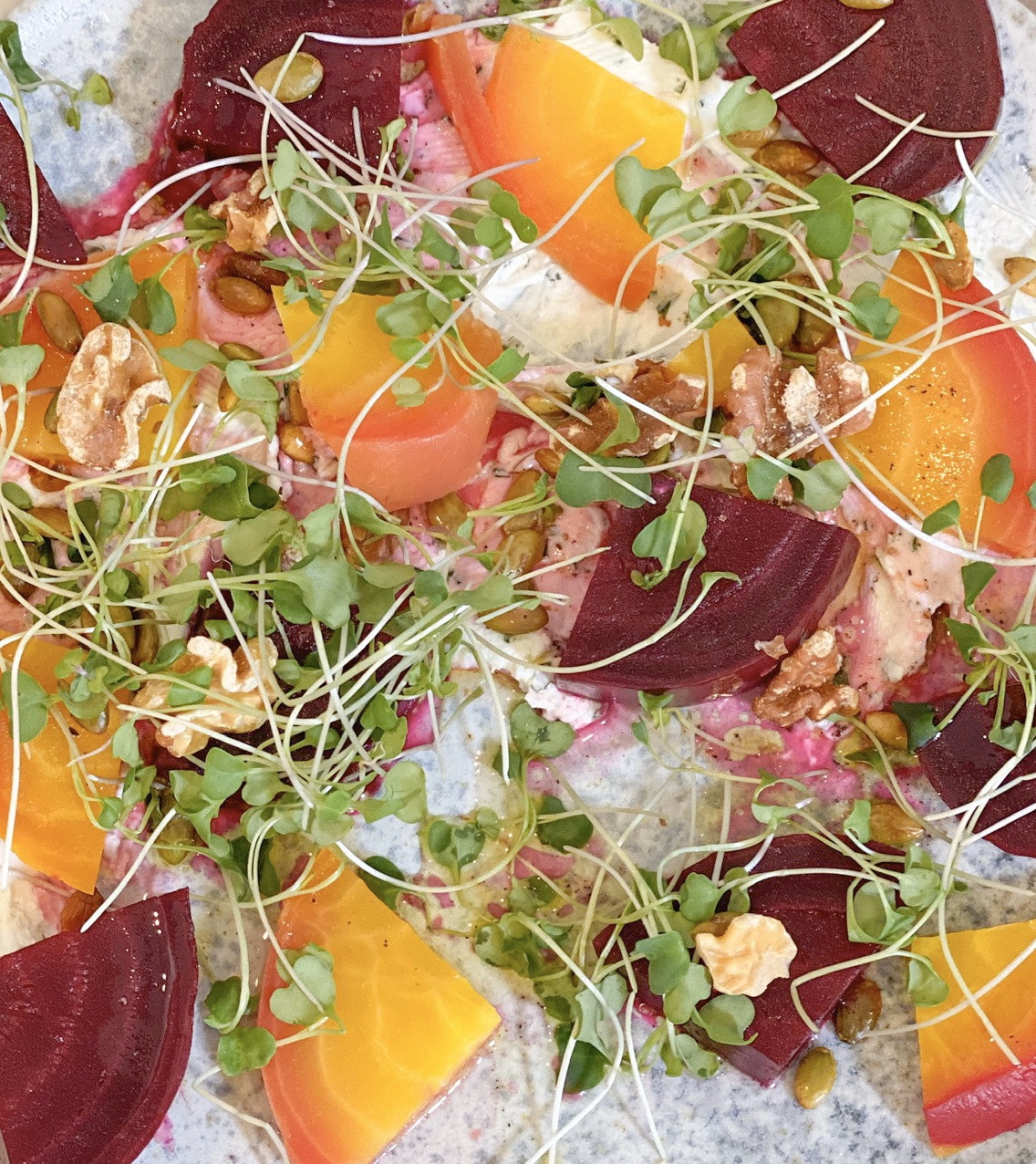 Roasted Beets with Creamy, Herb Goat Cheese