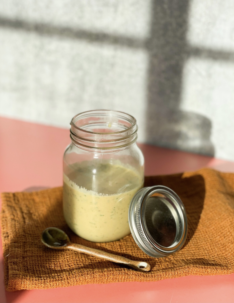 MakeAhead Herb & Tahini Salad Dressing Shayna's Kitchen