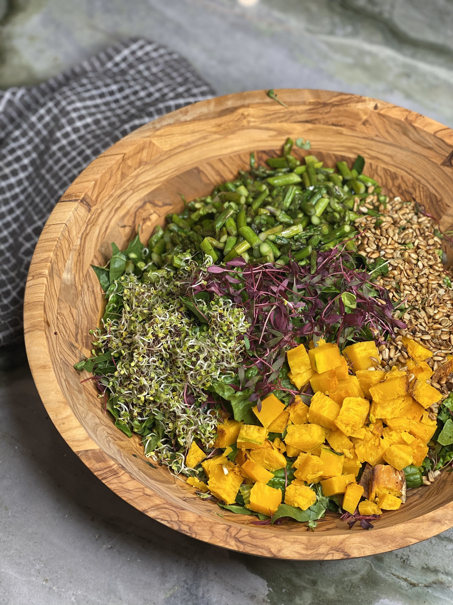 Roasted Asparagus & Kabocha Squash Salad