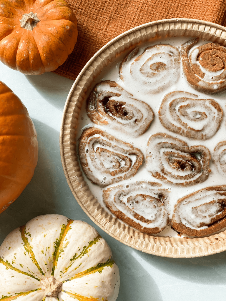 Sweet Pumpkin Cinnamon Rolls from Scratch | Shayna's Kitchen