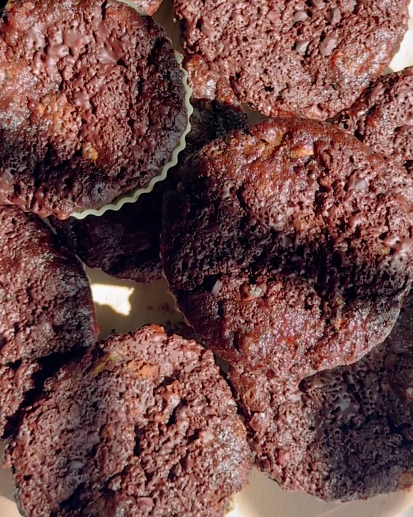 Gluten Free Zucchini Cacao Muffins | Shayna's Kitchen