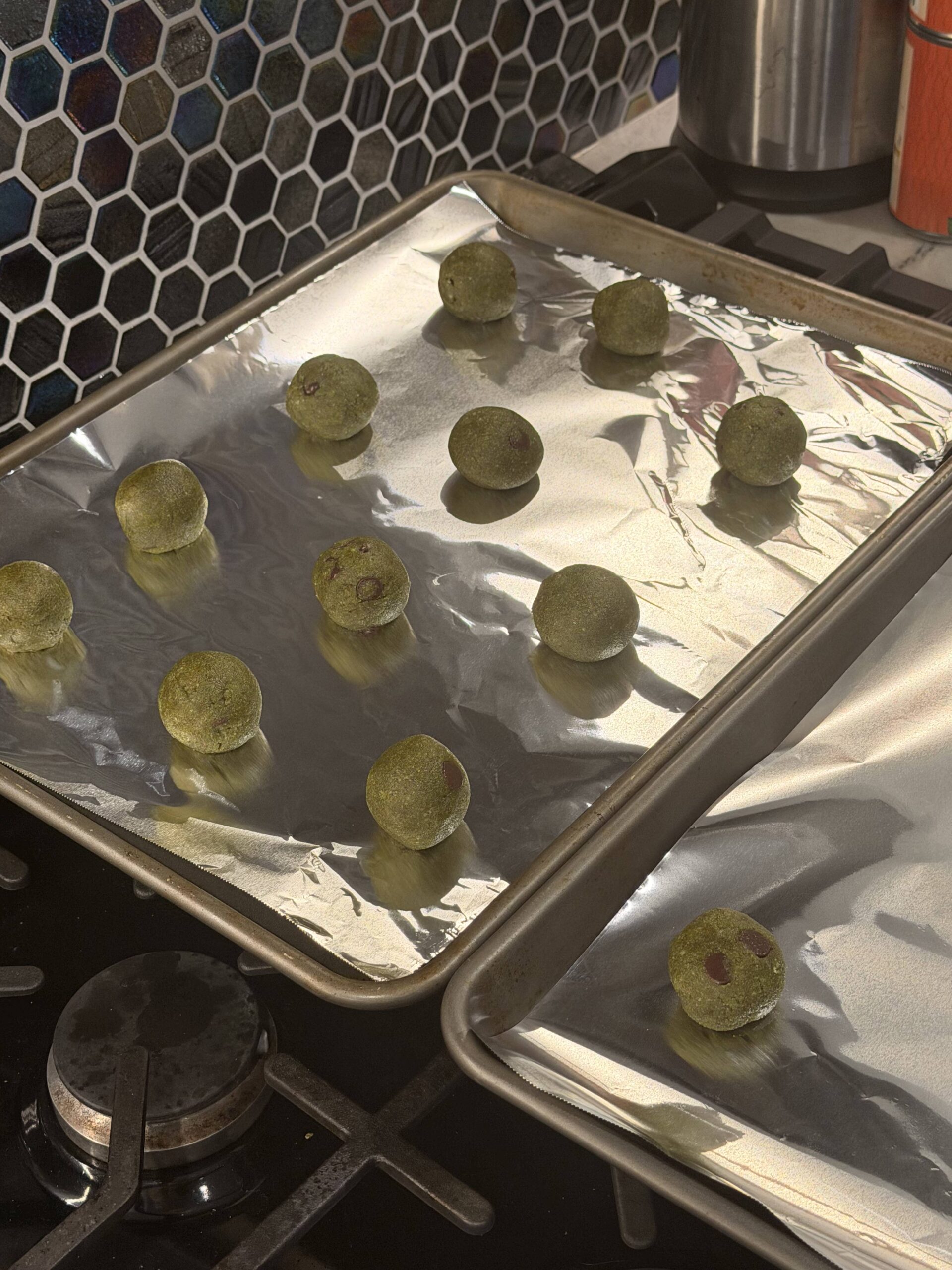 Gluten Free Chocolate Chip Matcha Cookies