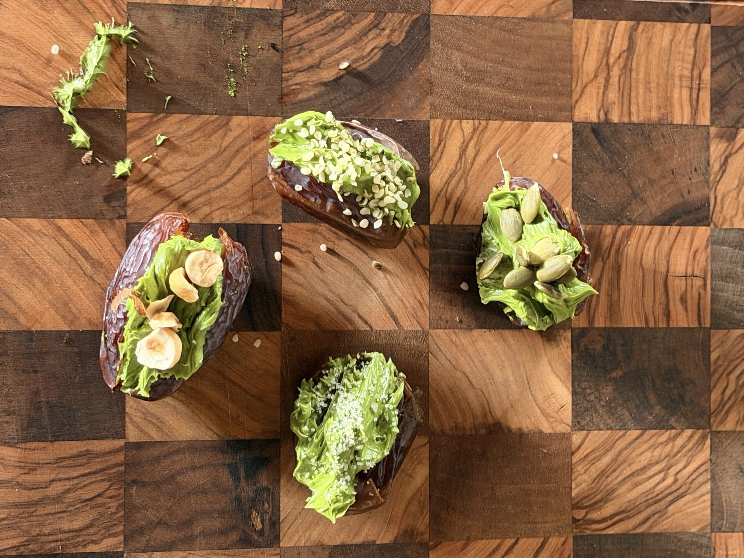 Matcha Butter Stuffed Dates
